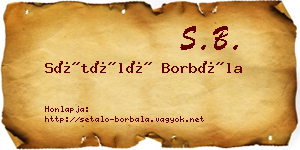 Sétáló Borbála névjegykártya