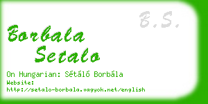 borbala setalo business card